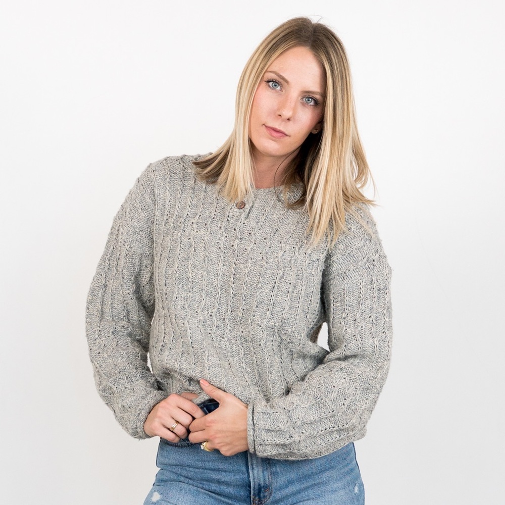 Wool Blend Knit Sweater